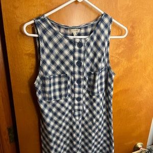 Max Studio blue plaid dress